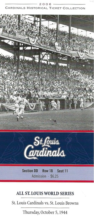 2006 St. Louis Cardinals Historical Ticket Collection All St. Louis World Series Issued 6/6/06