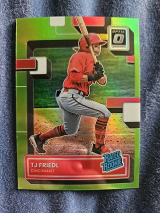 2022 Donruss Optic Rated Rookie Lime Green TJ Friedl