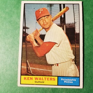 1961 - TOPPS BASEBALL CARD NO. 394 - KEN WALTERS - PHILLIES