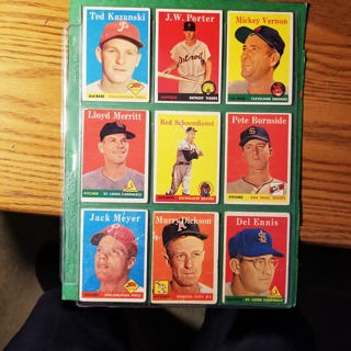 9 -  LOT -1958  TOPPS LOW GRADE -VG - BASEBALL CARDS