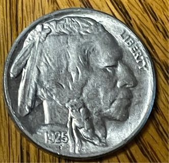 1925 P Indian Head Buffalo Nickel Rare About Uncirculated 