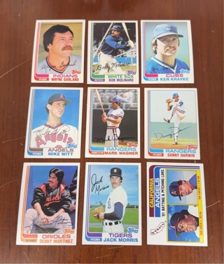 1982 Topps baseball miscellaneous card lot