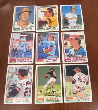 1982 Topps baseball lot