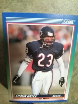 1990 SCORE SHAUN GAYLE CHICAGO BEARS FOOTBALL CARD# 431