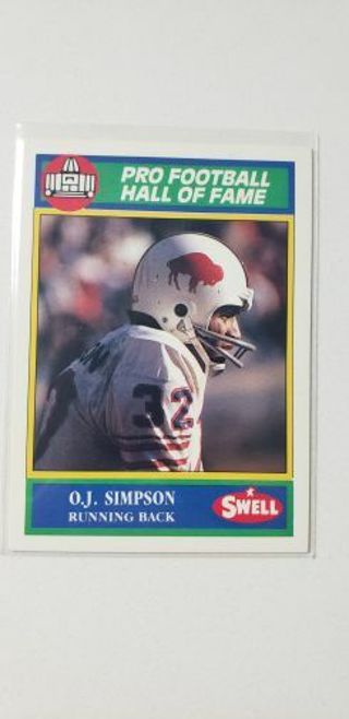 1990 Swell Pro Football card O.J. Simpson
