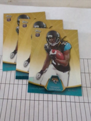 2013 Topps Platinum Holiday Chrome insert Denard Robinson ROOKIE Lot of 3 Jacksonville Jaguars 