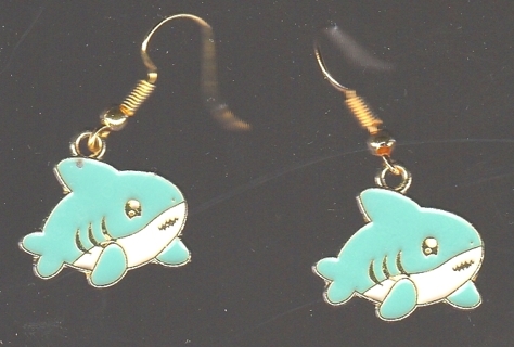 GP BLUE SHARK EARRINGS (PLEASE READ DESCRIPTION