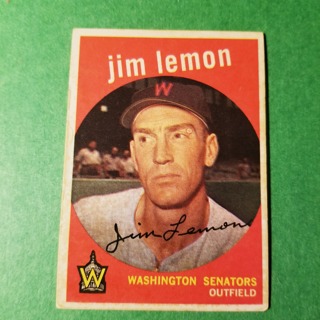 1959 - TOPPS BASEBALL CARD NO. 215 - JIM LEMON - SENATORS