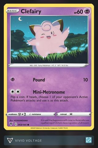 2020 Pokémon "Clefairy" #063/185