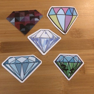 5 Diamond Stickers