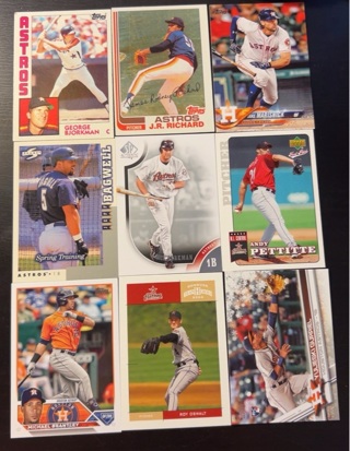 9 Houston Astros baseball cards 