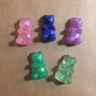 Resin Gummy Bears Flat Back Cabochons | 5 PCS | Different colors!!!