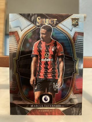 2022-23 Panini Select EPL White Terrace RC #1 Marcus Tavernier - AFC Bournemouth Soccer Card