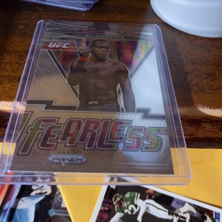 2022 panini prizm fearless israel adesanya UFC card 