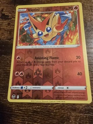 Pokemon Victini reverse holo rare card 023/195