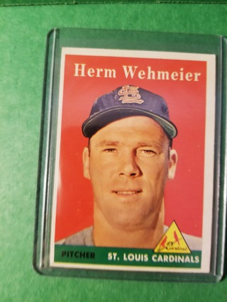 1958 - TOPPS NRMT MINT BASEBALL - CARD NO. 248 - HERM WEHMEIER - CARDINALS