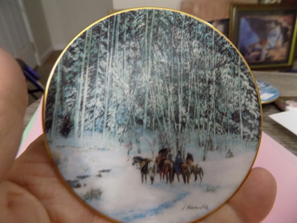 Vintage 1995 Wolf Ridge Bradford Exchange The marking Tree mini plate