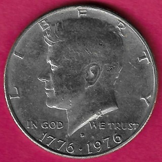 1776 – 1976 D Kennedy Bicentennial Half Dollar U.S. 50 Cent Coin