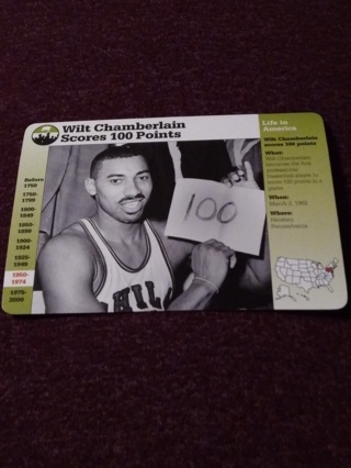 Grolier Story of America Card - Wilt Chamberlain