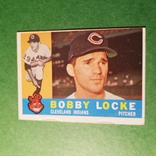 1960 - TOPPS BASEBALL CARD NO. 44 - BOBBY LOCKE - INDIANS