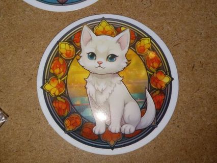 Cat Cute new 1⃣ vinyl lap top sticker no refunds regular mail very nice quality