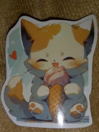 Cat Cute new one nice vinyl lab top sticker no refunds regular mail high quality!