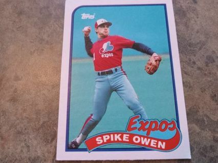 1989 TOPPS SPIKE OWEN MONTREAL EXPOS BASEBALL CARD# 92T