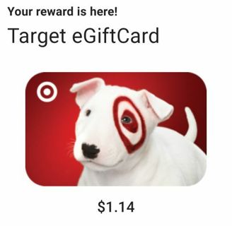 $1.14 Target E gift card