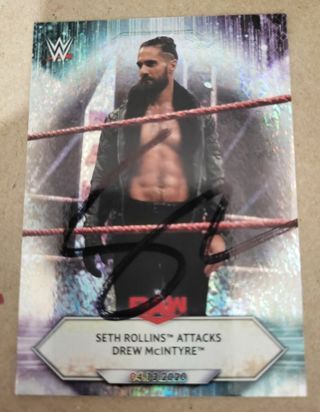 WWE Seth FREAKING Rollins Autographed Card