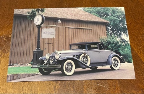Postcard of a 1931 Stutz Car
