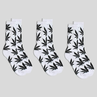 NEW 3-PACK WEED LEAF SOCKS MARIJUANA CREW SOCK