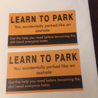 2 Parking Cards Read description before bidding 