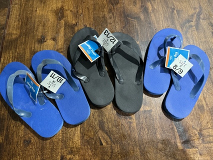 Kids Flip Flops 3 Pairs Brand New With Tags