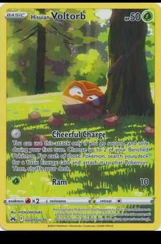 NM Secret Rare GG Hisuian Voltorb Crown Zenith Pokemon card TCG SWSH