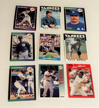 New York Yankees-18 Card Lot-All Stars,Hall Of Fame-Piniella,Nierko,Barfield,Pasqua