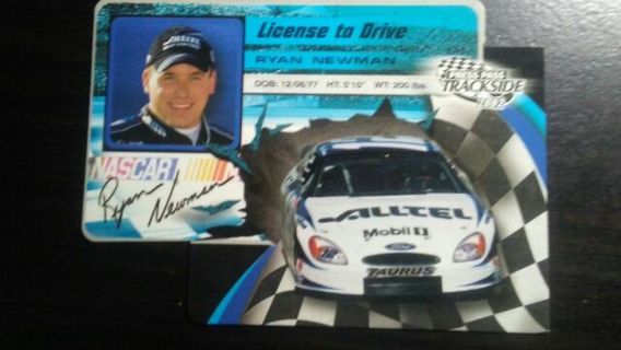 2002 NASCAR/PRESSPASS TRACKSIDE LICENSE TO DRIVE DIE CUT RYAN NEWMAN RACING CARD# LDP 24/36