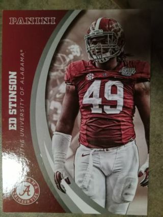 2015 PANINI ED STINSON ALABAMA CRIMSON TIDE COLLEGE TEAM COLLECTION FOOTBALL CARD# 31