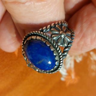 Carolyn Pollack sterling silver lapis ring size 9