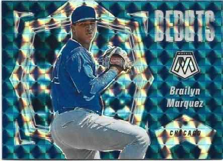 2021 MOSAIC BRAILYN MARQUEZ DEBUT BLUE PRIZM REFRACTOR INSERT CARDS