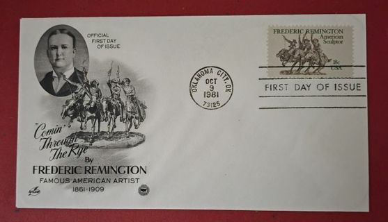 One Frederick Remington First Day Cover