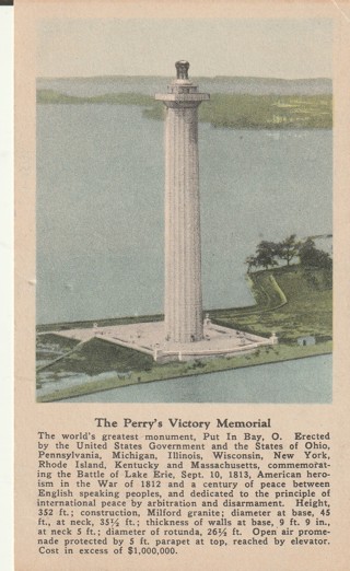 Vintage Unused Postcard: e: The Perry's Victory Memorial , Ohio