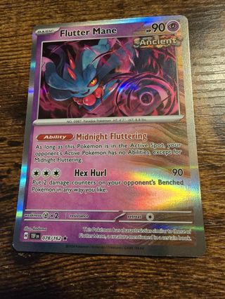 Pokemon Flutter Mane holo rare card 078/162