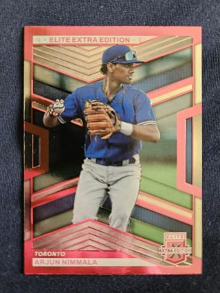 2023 Panini Elite Extra Edition Pink Arjun Nimmala