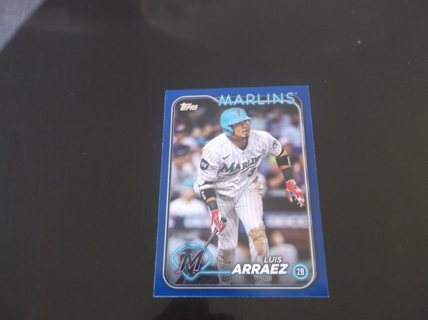 2024 Topps Series 1 Luis Arraez  Blue Parallel  card  #  299   Miami Marlins