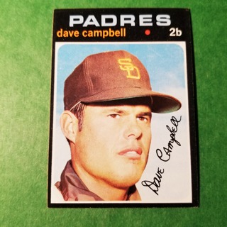 1971 Topps Vintage Baseball Card # 46 - DAVE CAMPELL - PADRES - NRMT/MT