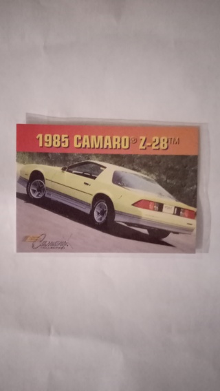 1985 CAMERO Z-28 Card