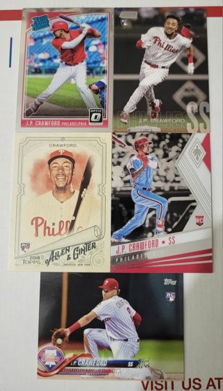 J.P. Crawford rookie card lot Philadelphia Phillies Seattle Mariners