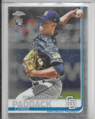 Chris Paddock 2019 Topps Chrome #55 Rookie Card