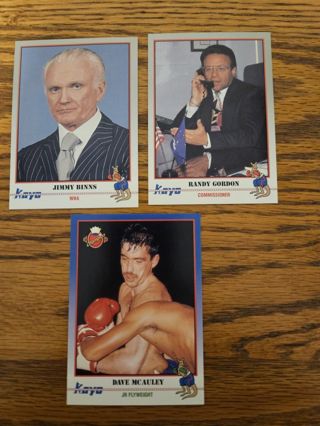 1991 KAYO Boxing trading cards.#118,#119,#120