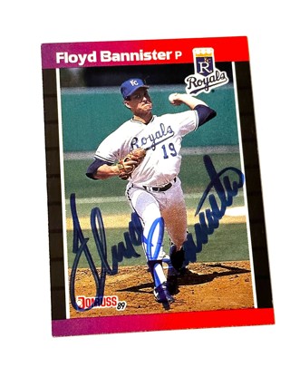 Autographed 1989 Donruss Baseball Card #262 Floyd Bannister Kansas City Royals